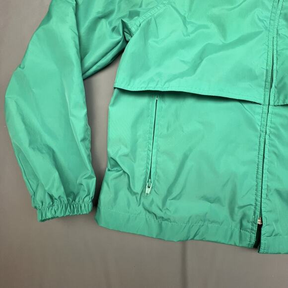 Eddie Bauer Mint Windbreaker Zip Jacket Women’s S Hooded 90s Nylon Retro - Picture 4 of 11